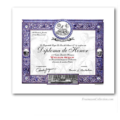 Diploma de Honor Masonico