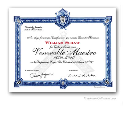 Diploma de Venerable Maestro