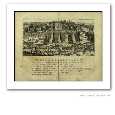 The Temple of Jerusalem. Romeyn de Hooghe. Amsterdam, 1715. Masonic Art