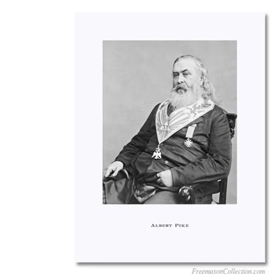 Albert Pike,  Sovereign Grand Commander for the Scottish Rite. Arte Masónico