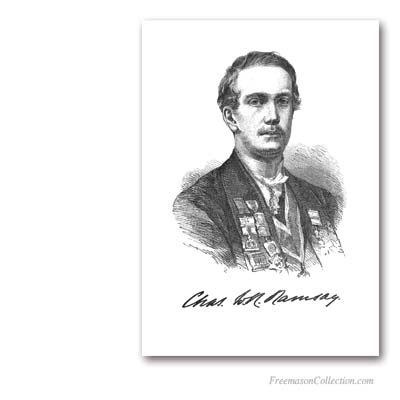 Charles W.R. Ramsay of Barnton. by Bro. Robert Paterson. (History of The Lodge of Edinburgh No. 1, D. Murray Lyon, 1873). Engraving par Paterson. Masonic Art