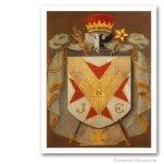 Grand Inspector Inquisitor Commandor Symbolic Coat of Arms. Edición sobre Lienzo de Artista. Masonería