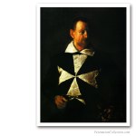 Knight of The Order Of Malta. Caravaggio, 1609. Edición sobre Lienzo de Artista. Masonería