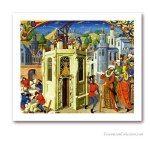 The rebuilding of the Temple of Jerusalem, Guillaume de Tyr, circa 1470. Masonería