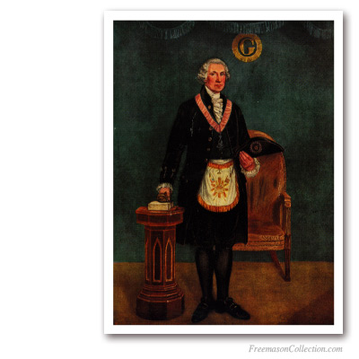 George Washington as a Mason. Pinturas Masónicas