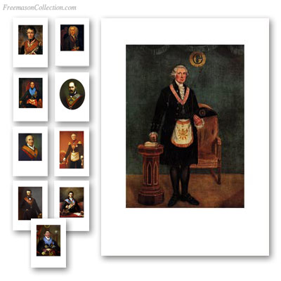 Retratos de Masones. Serie 3. Tarjetas Postales Mas&oacute;nicas.