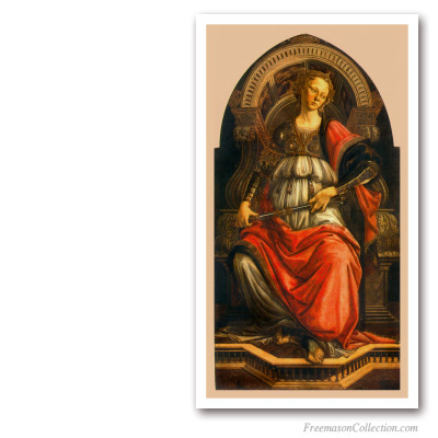 The strength Sandro Botticelli, 1470. Pinturas Masónicas
